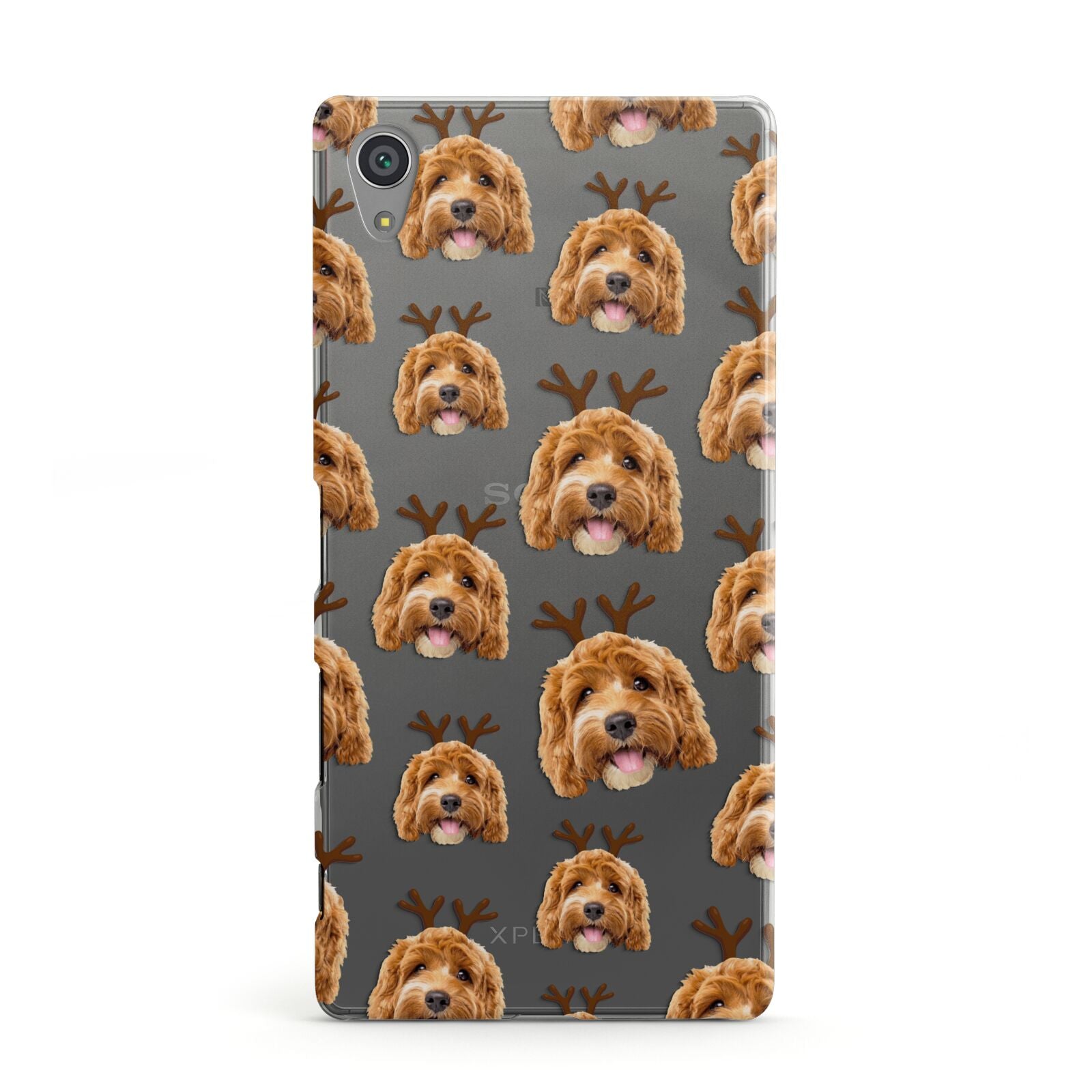 Personalised Christmas Dog Antler Sony Xperia Case