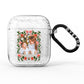 Personalised Christmas Flowers Photo AirPods Glitter Case