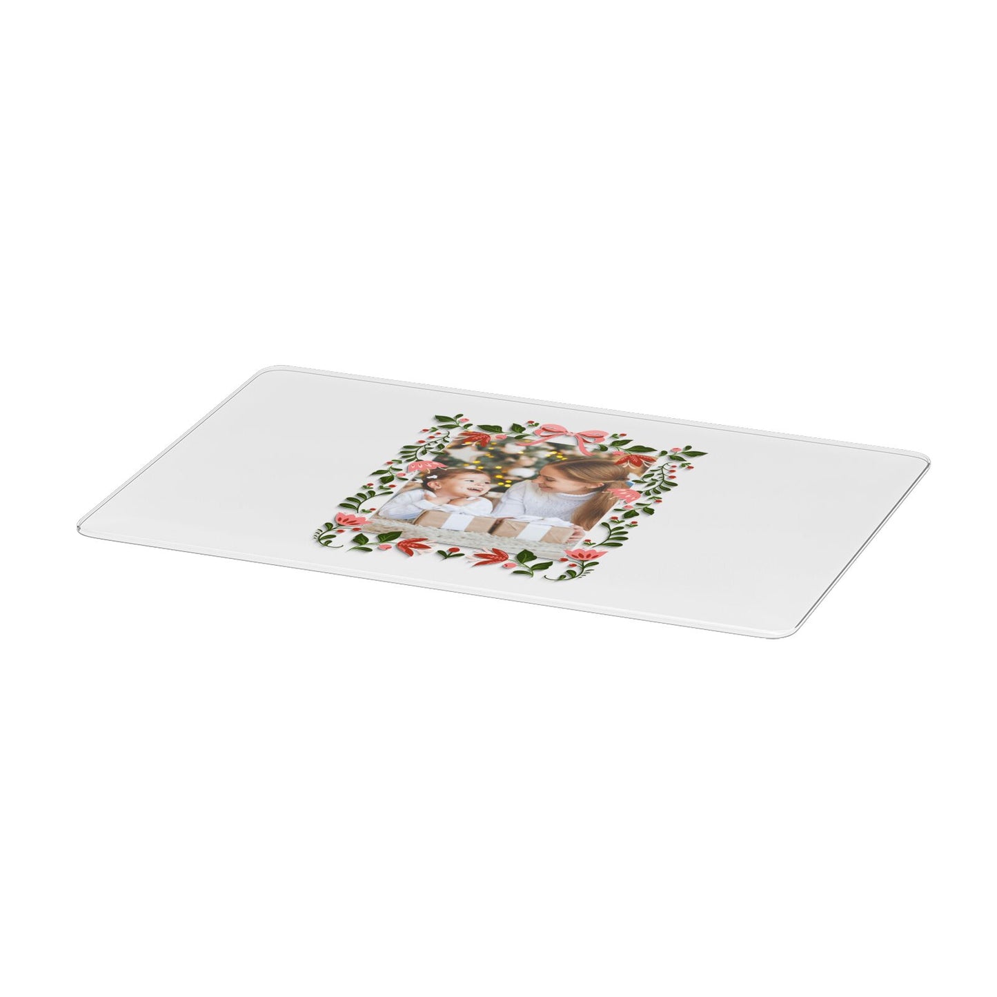 Personalised Christmas Flowers Photo Apple MacBook Case Only