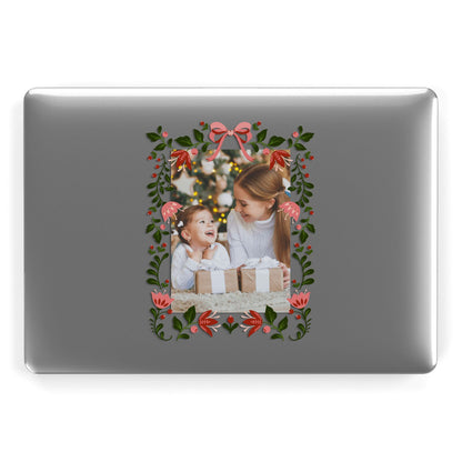 Personalised Christmas Flowers Photo Apple MacBook Case
