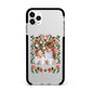 Personalised Christmas Flowers Photo Apple iPhone 11 Pro Max in Silver with Black Impact Case