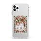 Personalised Christmas Flowers Photo Apple iPhone 11 Pro Max in Silver with White Impact Case