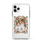 Personalised Christmas Flowers Photo Apple iPhone 11 Pro in Silver with White Impact Case