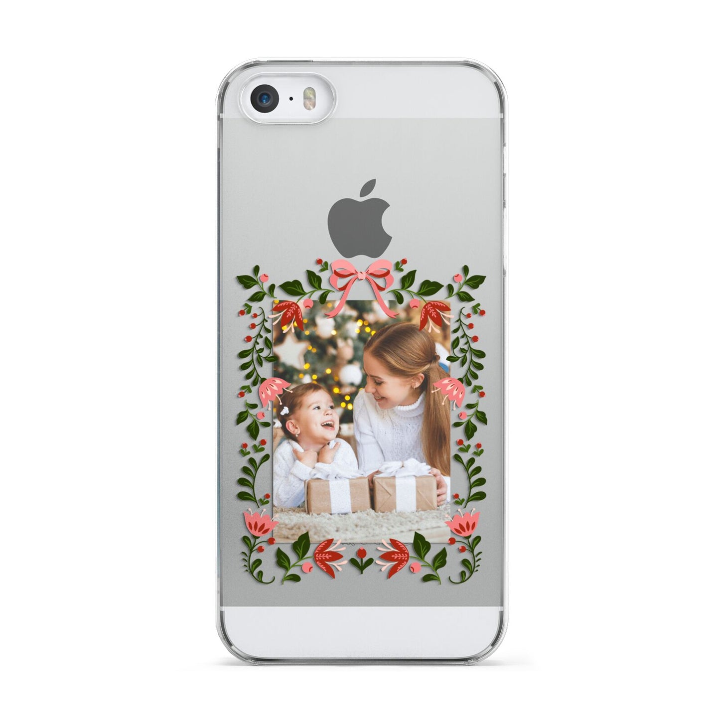 Personalised Christmas Flowers Photo Apple iPhone 5 Case