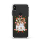 Personalised Christmas Flowers Photo Apple iPhone Xs Max Impact Case White Edge on Black Phone