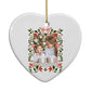 Personalised Christmas Flowers Photo Heart Decoration