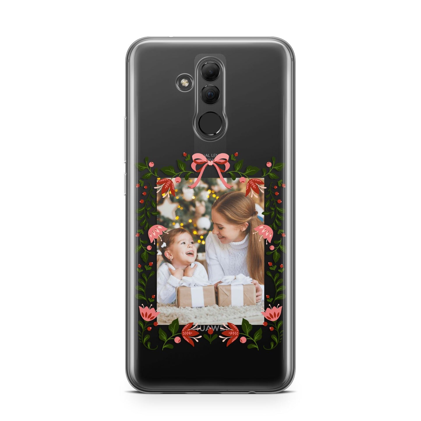 Personalised Christmas Flowers Photo Huawei Mate 20 Lite