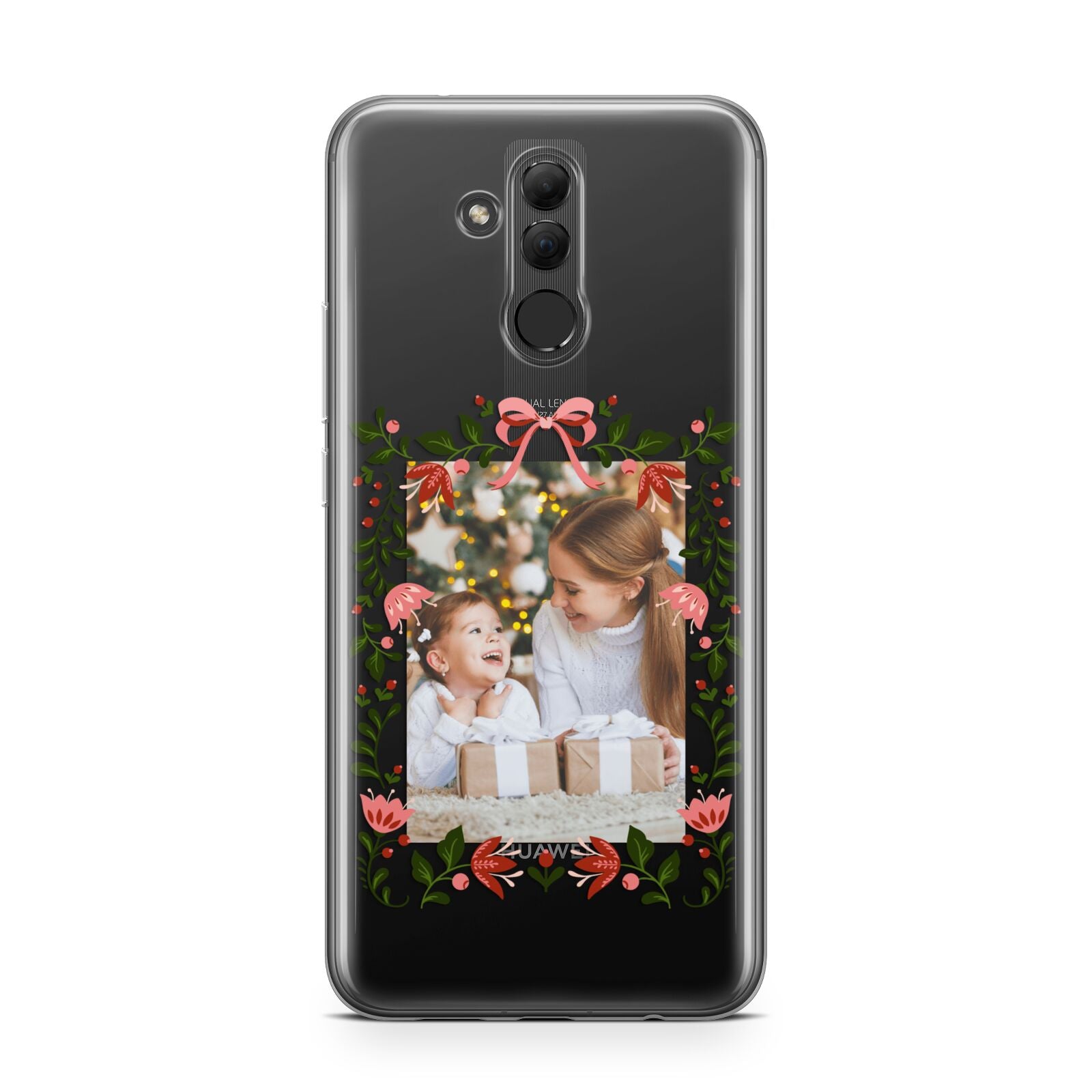 Personalised Christmas Flowers Photo Huawei Mate 20 Lite