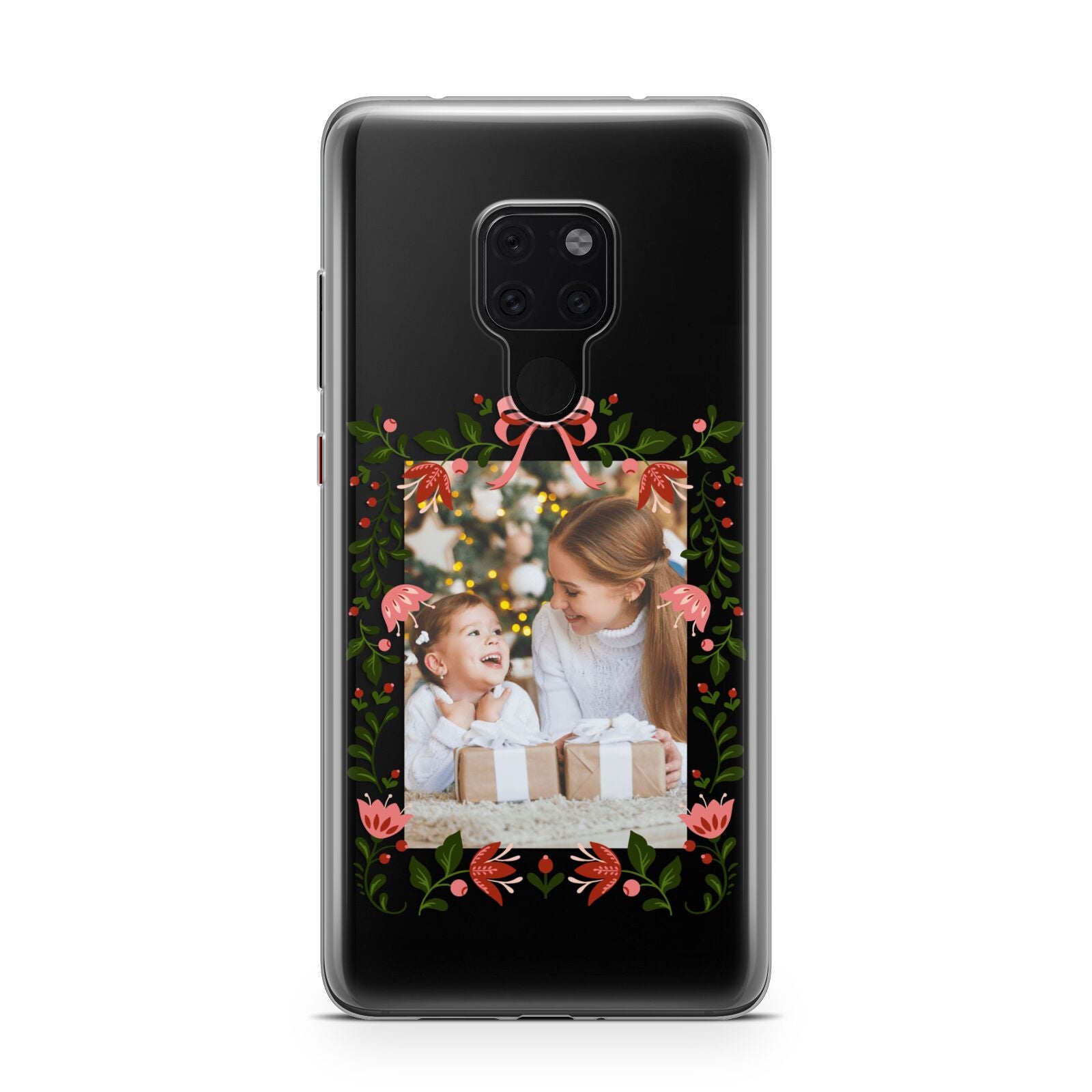 Personalised Christmas Flowers Photo Huawei Mate 20 Phone Case