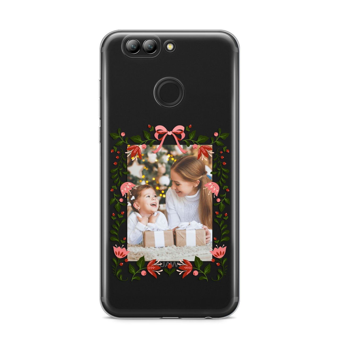 Personalised Christmas Flowers Photo Huawei Nova 2s Phone Case