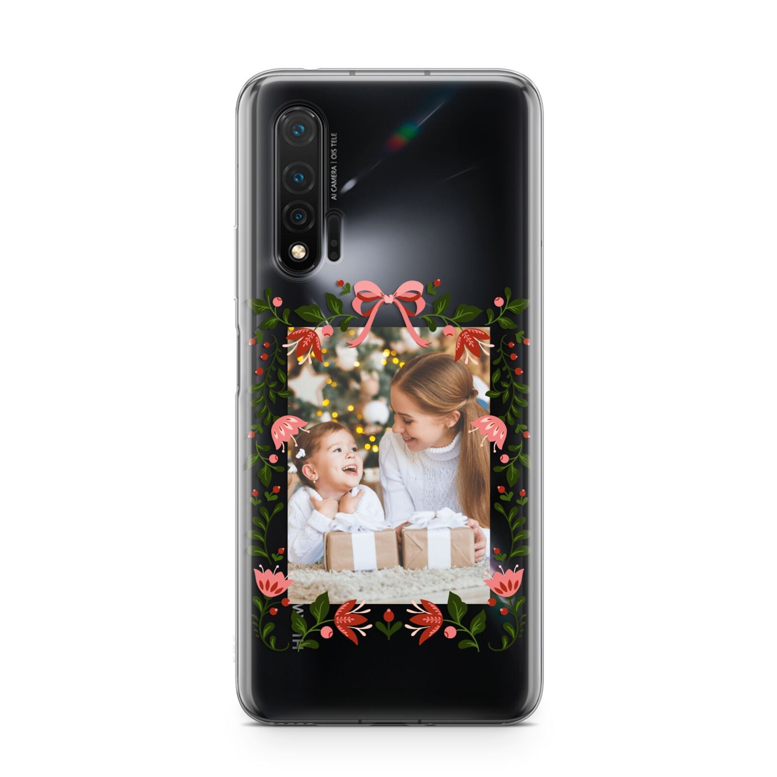 Personalised Christmas Flowers Photo Huawei Nova 6 Phone Case