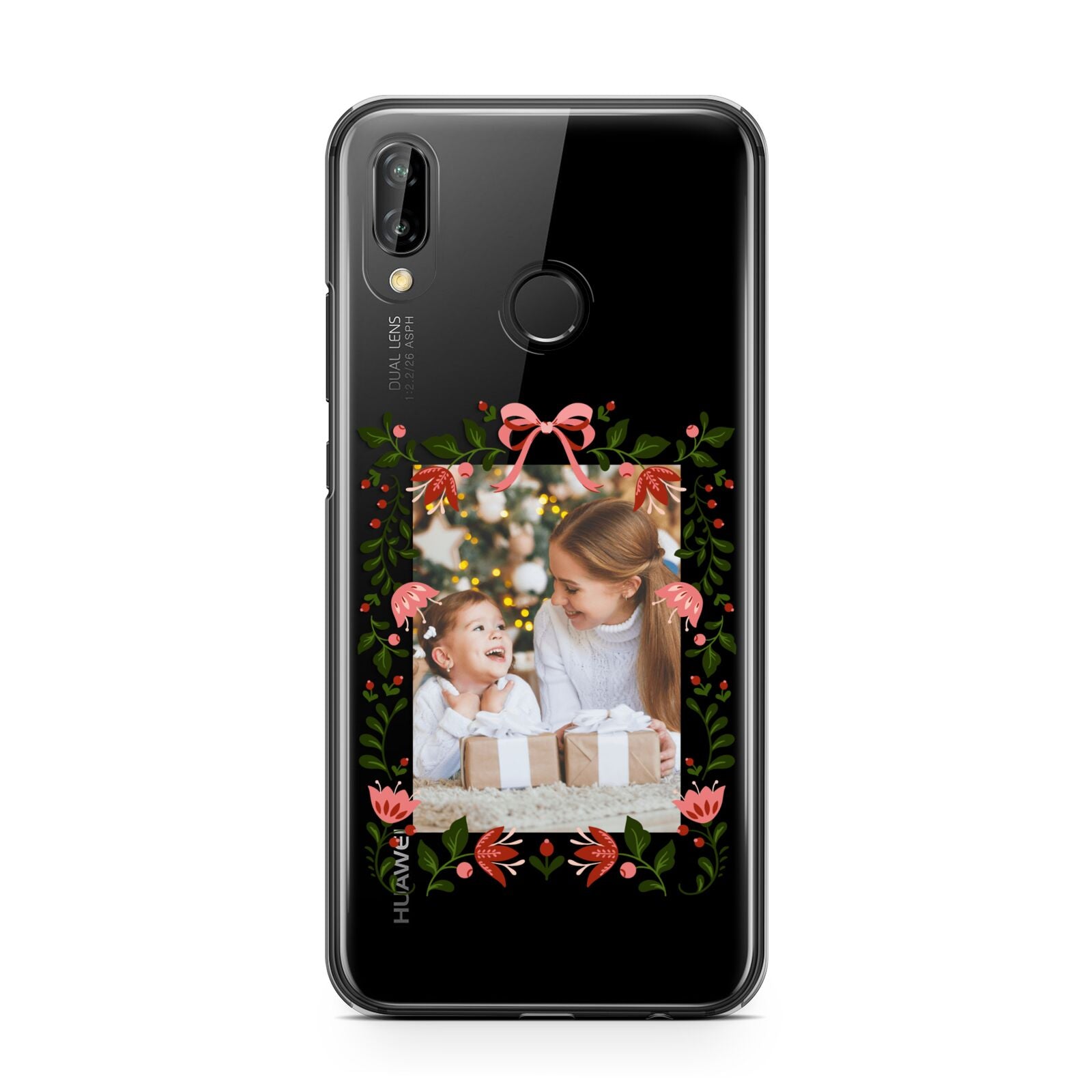 Personalised Christmas Flowers Photo Huawei P20 Lite Phone Case