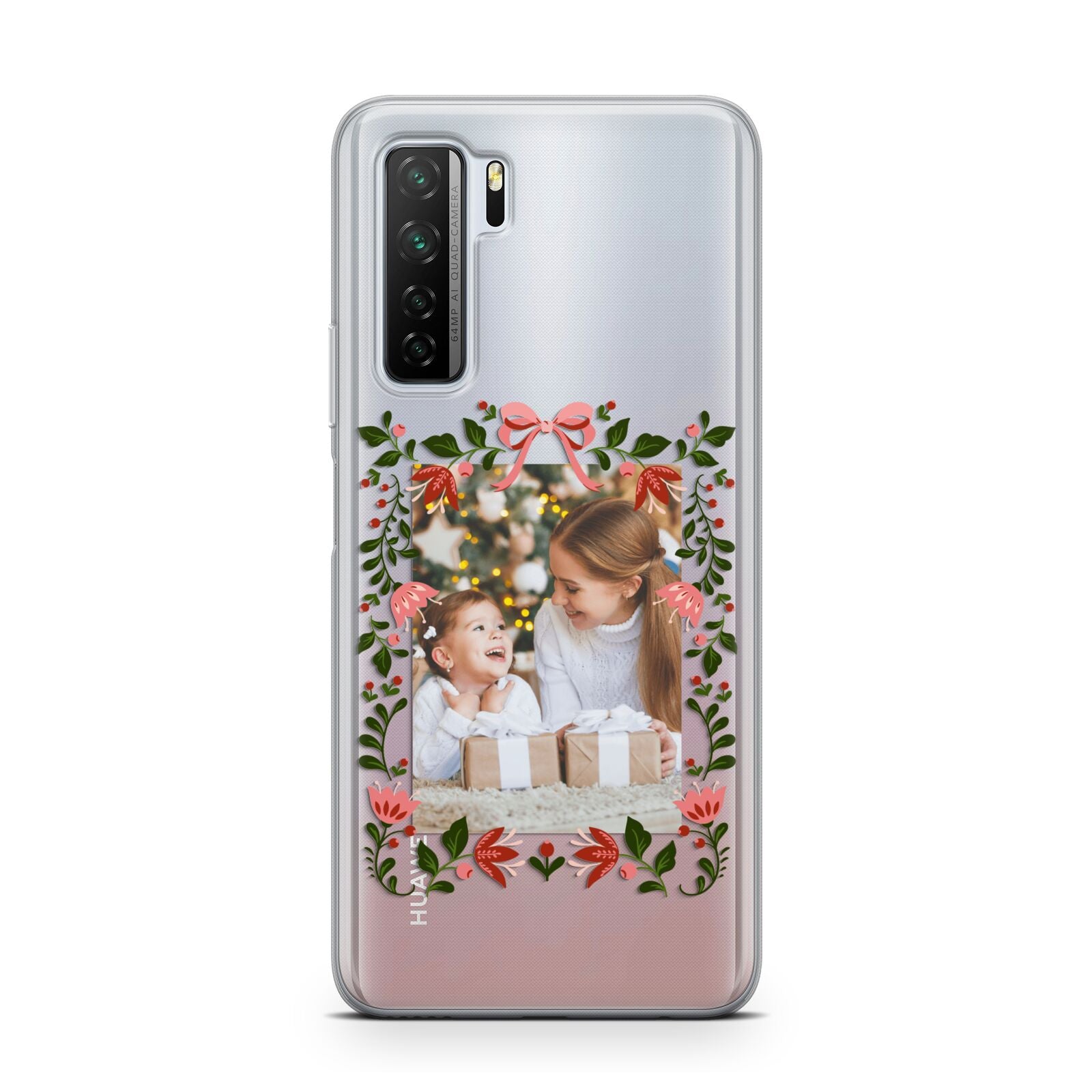 Personalised Christmas Flowers Photo Huawei P40 Lite 5G Phone Case