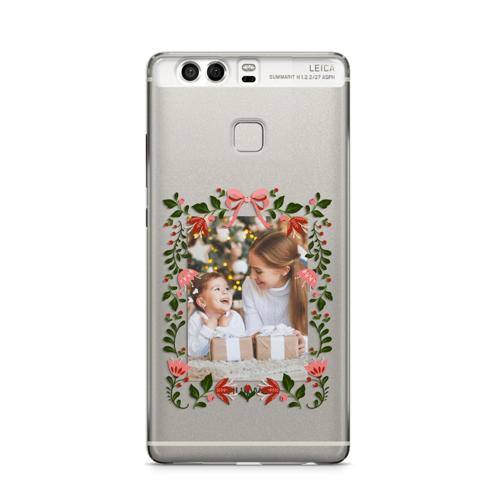 Personalised Christmas Flowers Photo Huawei P9 Case