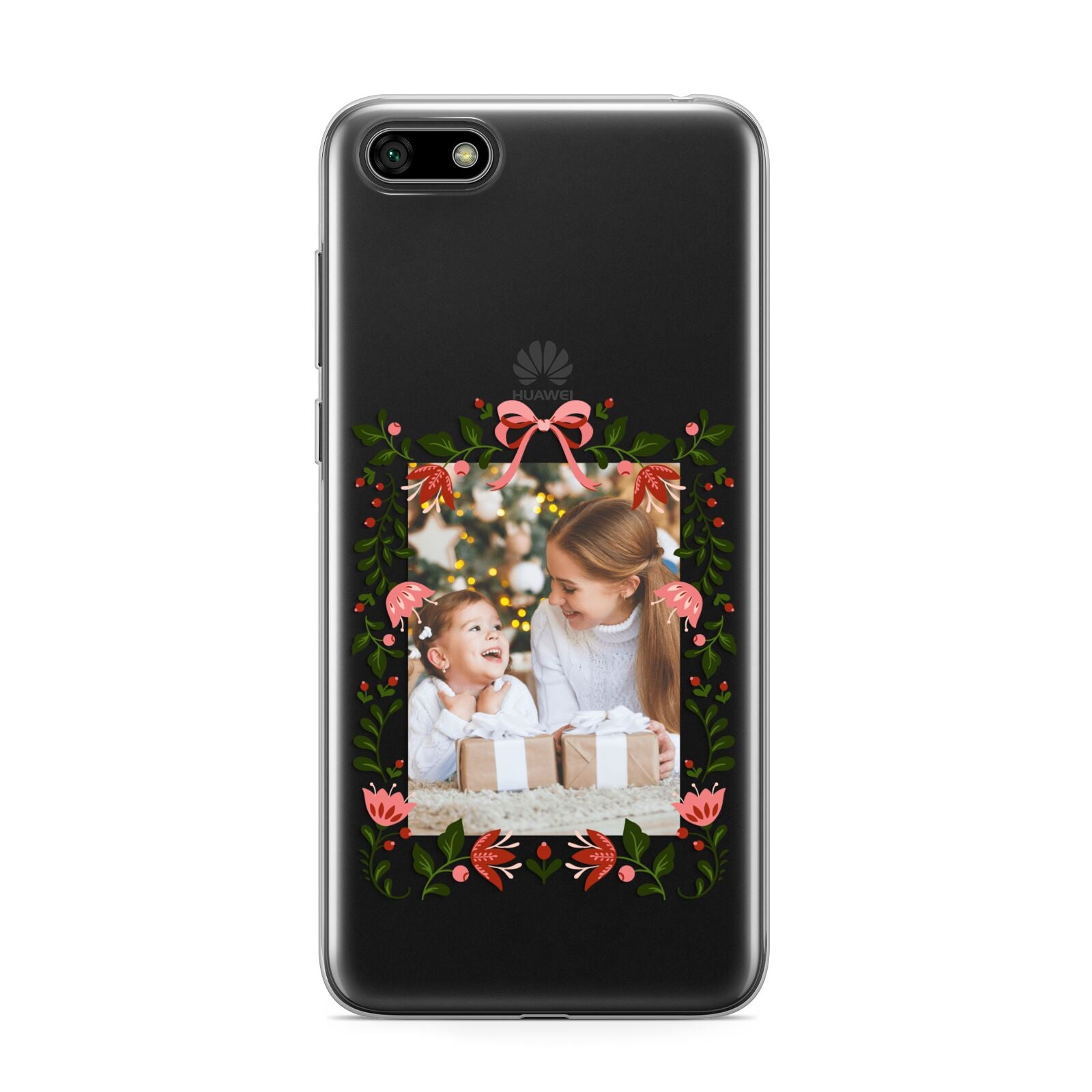 Personalised Christmas Flowers Photo Huawei Y5 Prime 2018 Phone Case