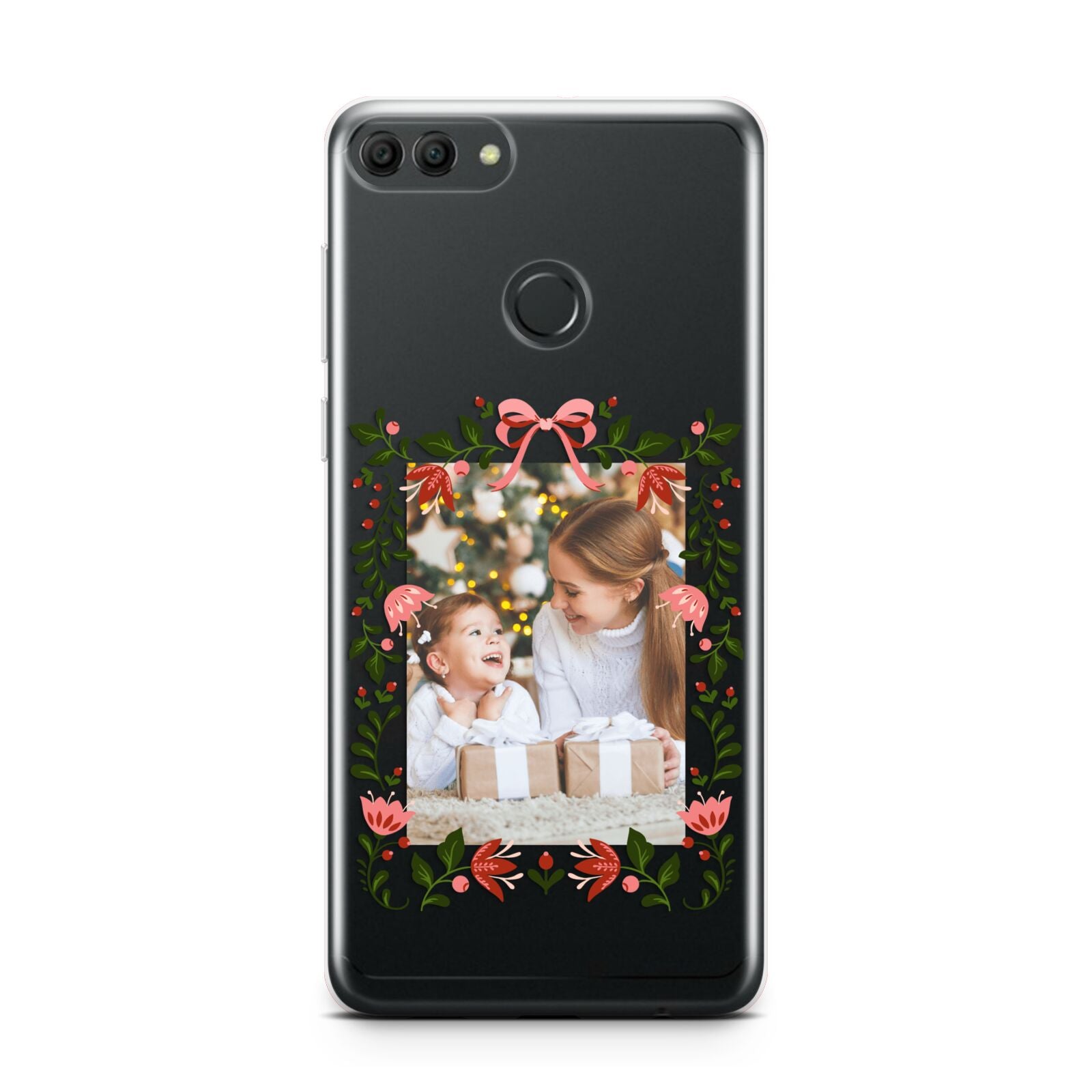 Personalised Christmas Flowers Photo Huawei Y9 2018