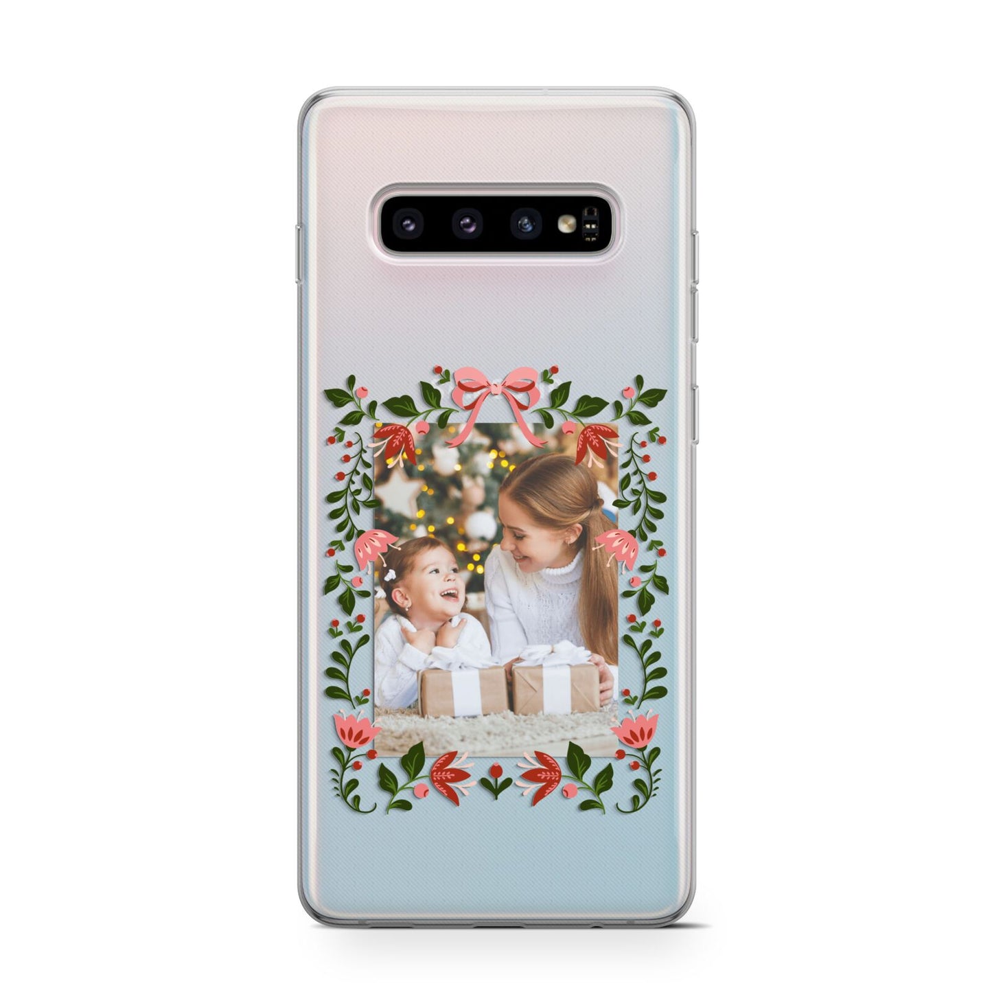 Personalised Christmas Flowers Photo Protective Samsung Galaxy Case