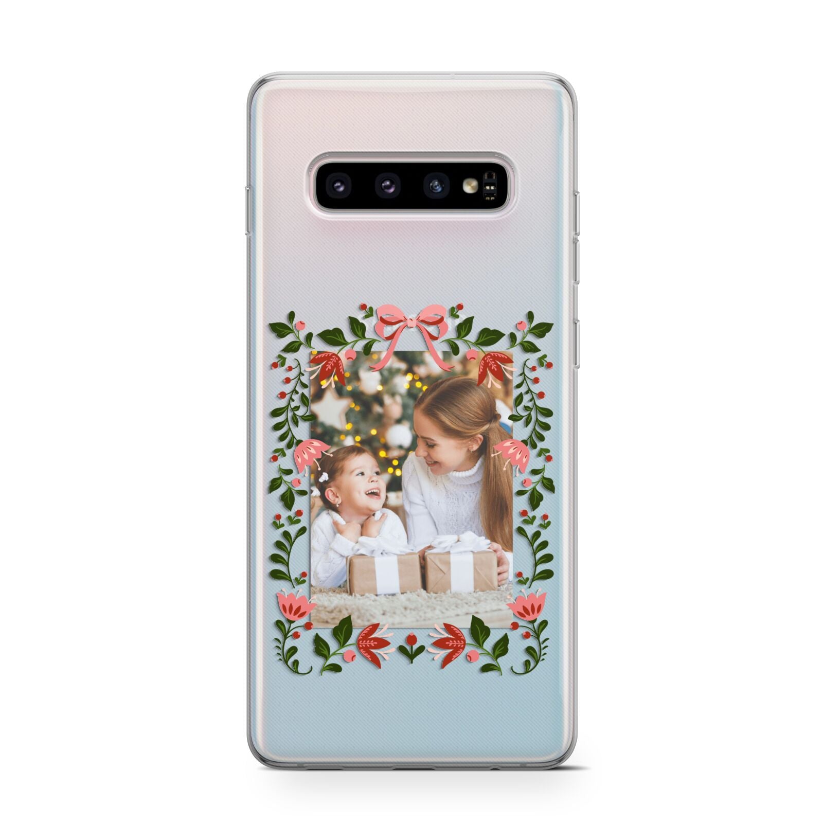 Personalised Christmas Flowers Photo Protective Samsung Galaxy Case
