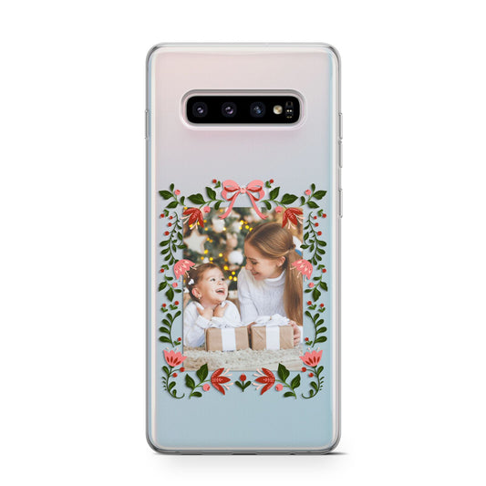 Personalised Christmas Flowers Photo Protective Samsung Galaxy Case