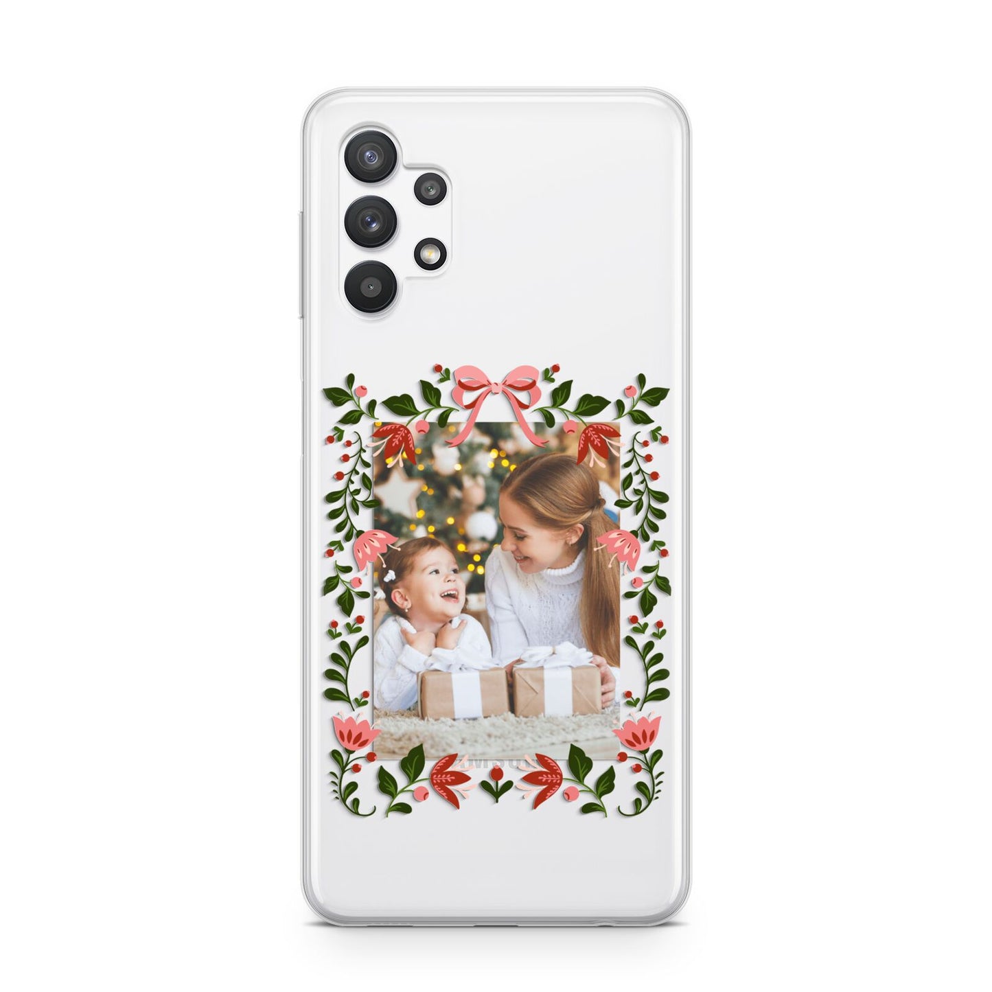 Personalised Christmas Flowers Photo Samsung A32 5G Case
