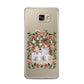 Personalised Christmas Flowers Photo Samsung Galaxy A5 2016 Case on gold phone