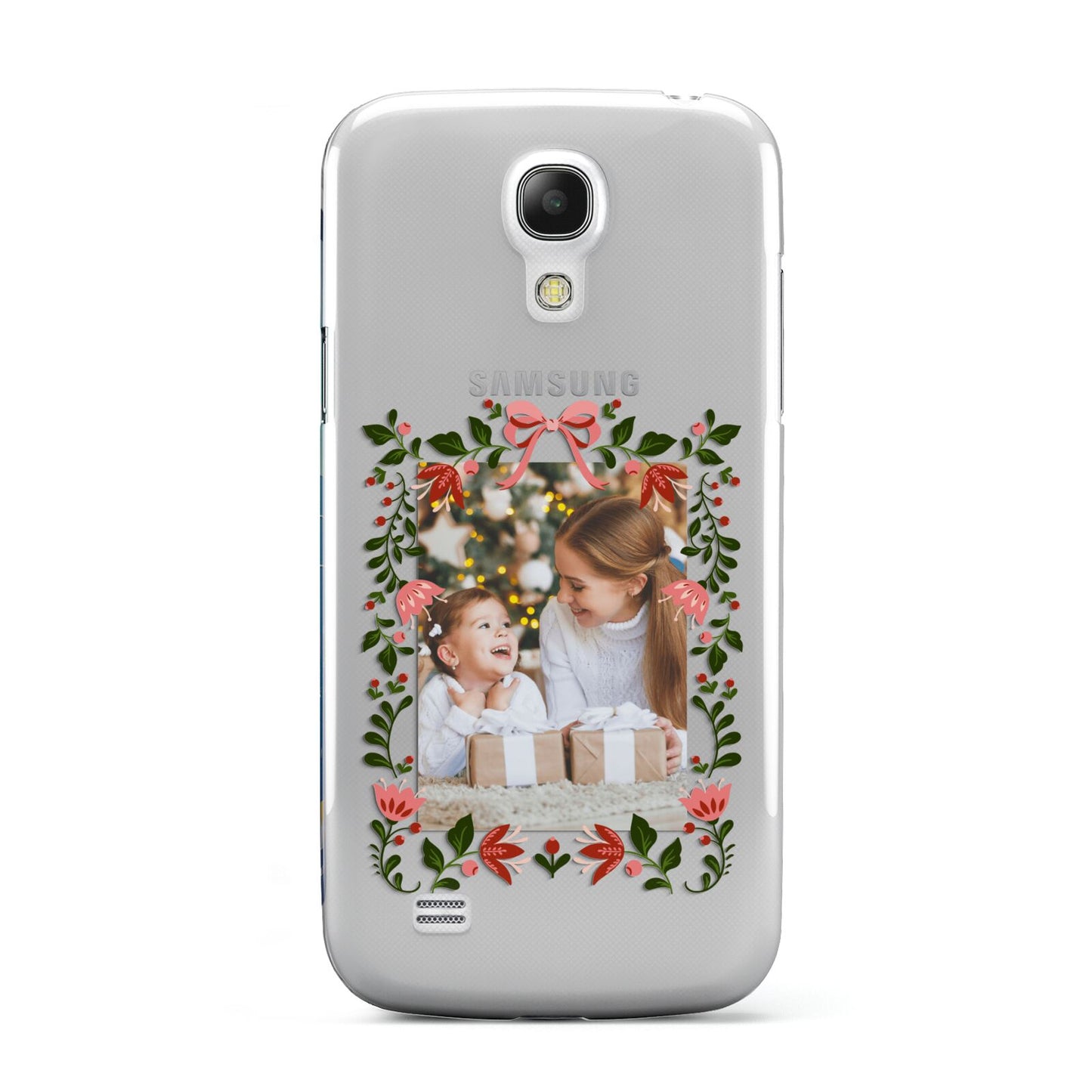 Personalised Christmas Flowers Photo Samsung Galaxy S4 Mini Case