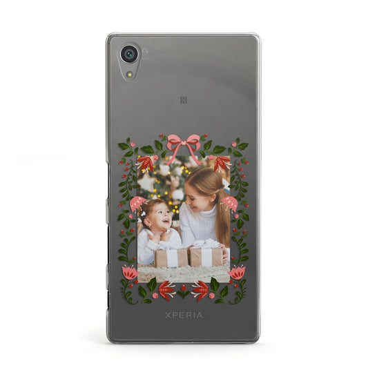 Personalised Christmas Flowers Photo Sony Xperia Case