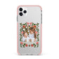 Personalised Christmas Flowers Photo iPhone 11 Pro Max Impact Pink Edge Case