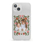 Personalised Christmas Flowers Photo iPhone 13 Clear Bumper Case