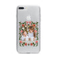 Personalised Christmas Flowers Photo iPhone 7 Plus Bumper Case on Silver iPhone