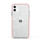 Personalised Christmas Jumper Apple iPhone 11 in White with Pink Impact Case