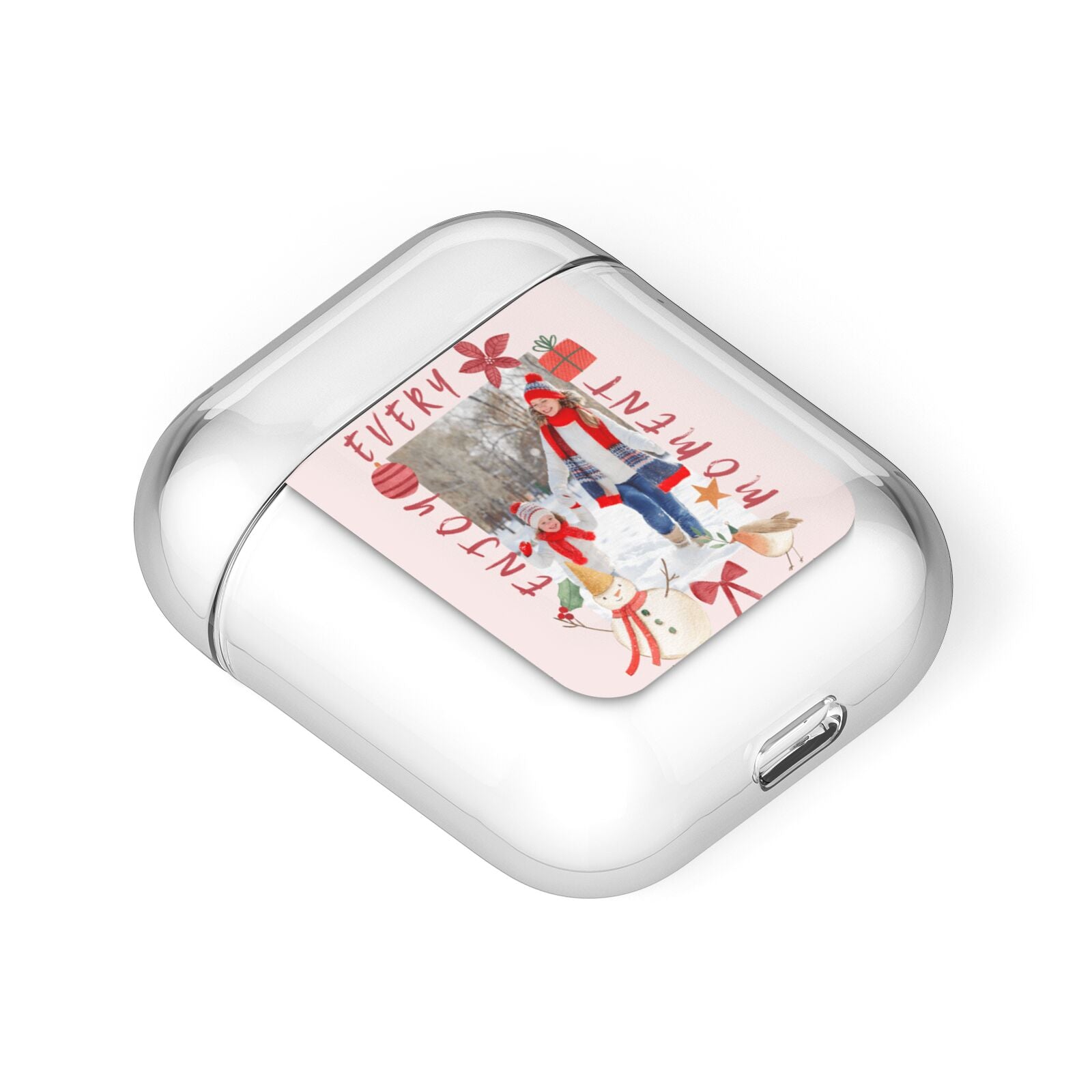 Personalised Christmas Moments AirPods Case Laid Flat