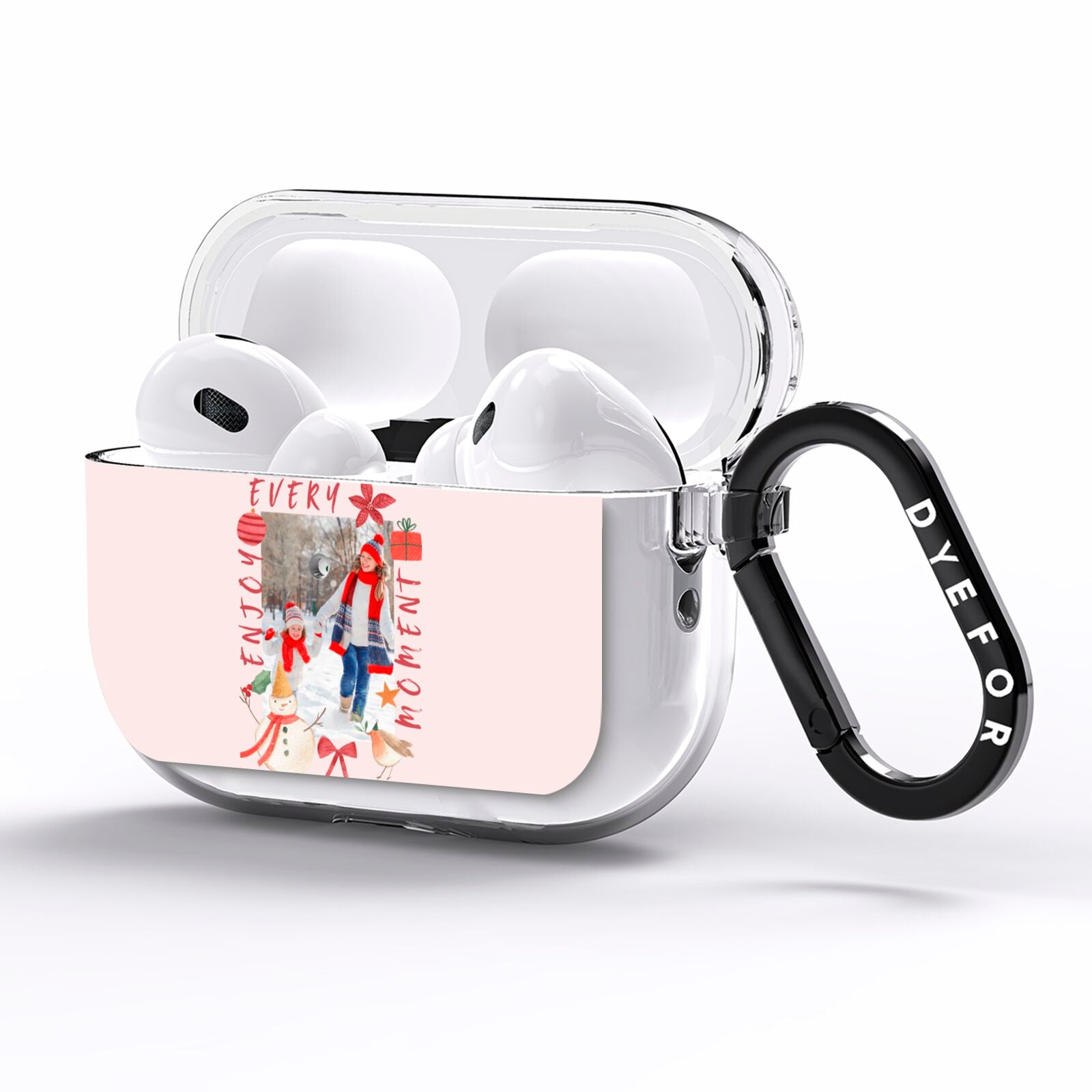 Personalised Christmas Moments AirPods Pro Clear Case Side Image