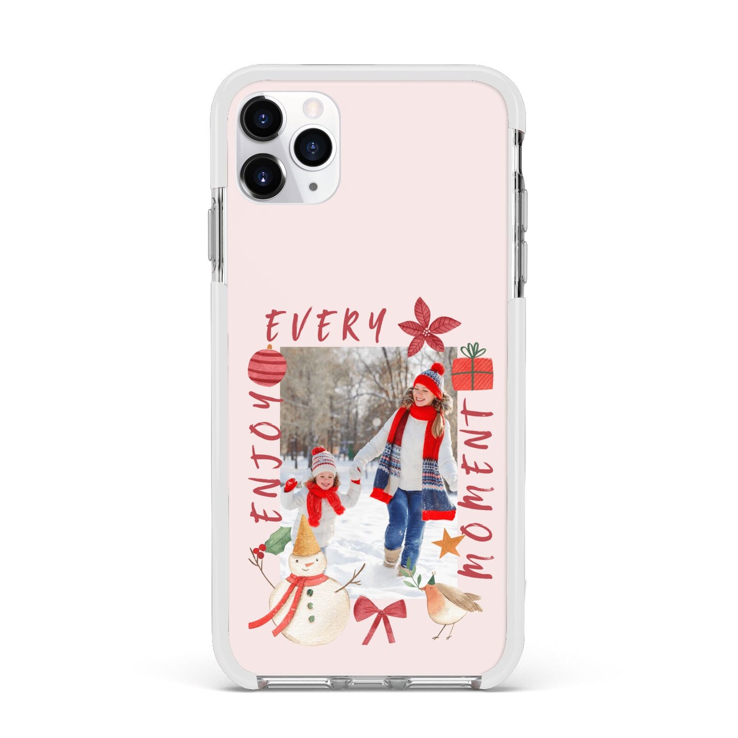 Personalised Christmas Moments Apple iPhone 11 Pro Max in Silver with White Impact Case