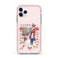 Personalised Christmas Moments Apple iPhone 11 Pro in Silver with Pink Impact Case