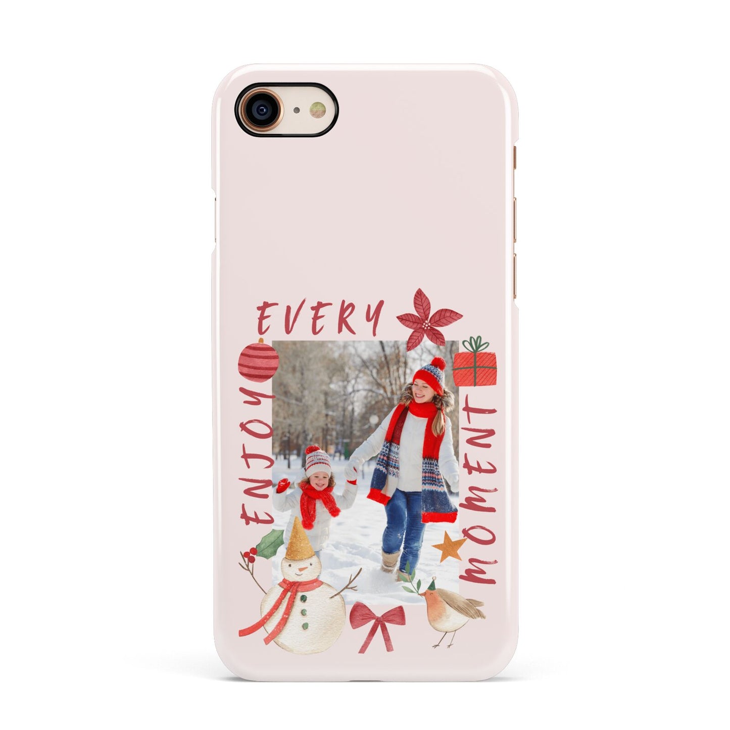 Personalised Christmas Moments Apple iPhone 7 8 3D Snap Case