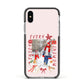 Personalised Christmas Moments Apple iPhone Xs Impact Case Black Edge on Silver Phone
