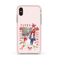Personalised Christmas Moments Apple iPhone Xs Impact Case Pink Edge on Gold Phone