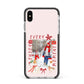 Personalised Christmas Moments Apple iPhone Xs Max Impact Case Black Edge on Silver Phone