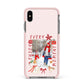Personalised Christmas Moments Apple iPhone Xs Max Impact Case Pink Edge on Black Phone