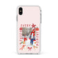 Personalised Christmas Moments Apple iPhone Xs Max Impact Case White Edge on Silver Phone