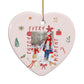 Personalised Christmas Moments Heart Decoration Back Image