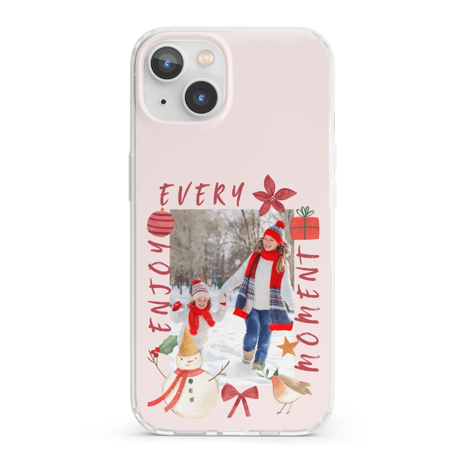 Personalised Christmas Moments iPhone 13 Clear Bumper Case