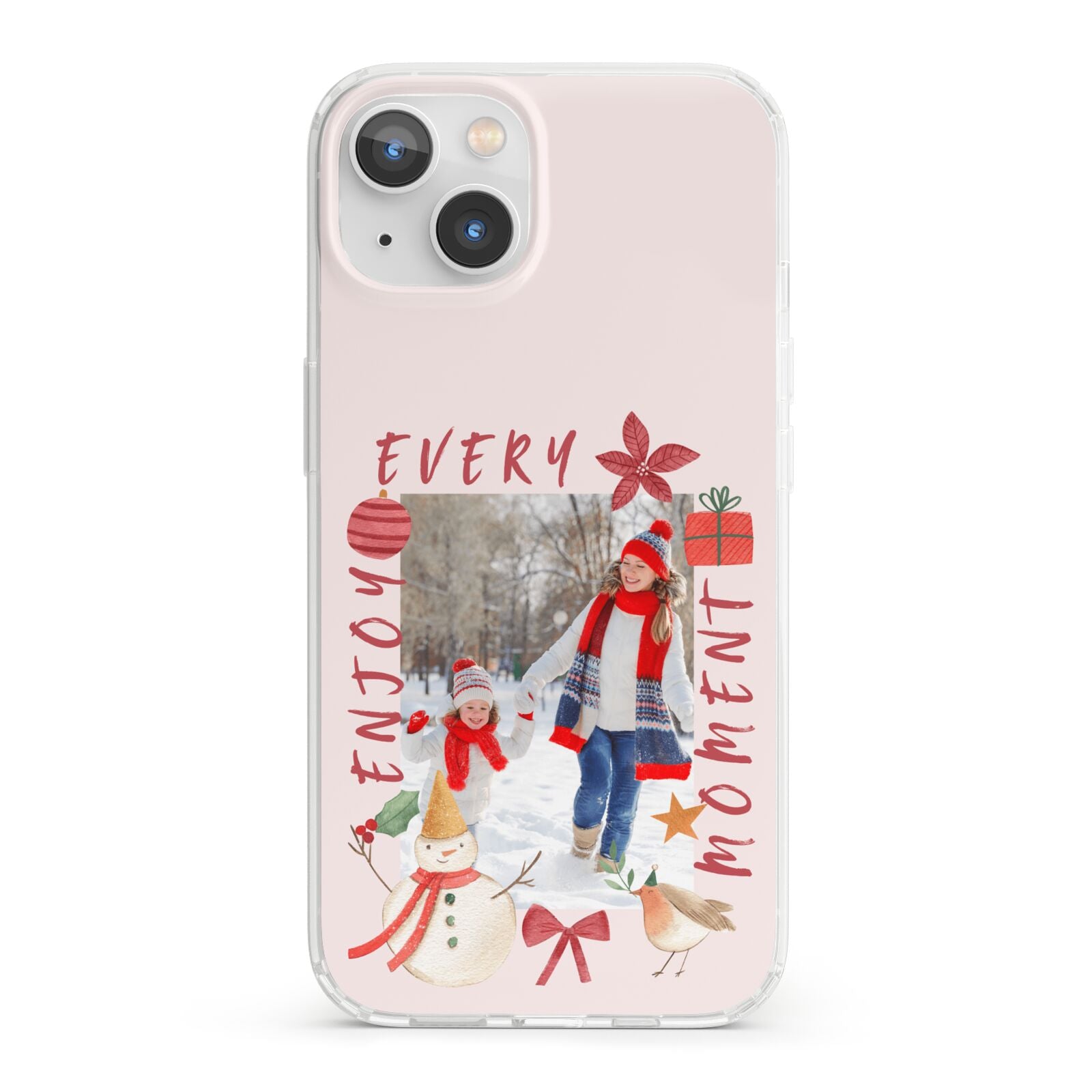 Personalised Christmas Moments iPhone 13 Clear Bumper Case