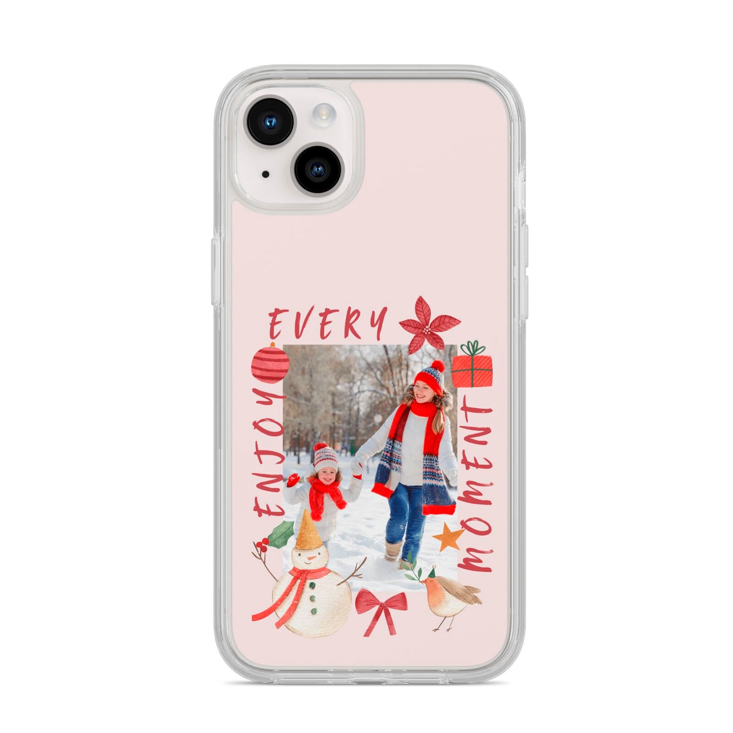 Personalised Christmas Moments iPhone 14 Plus Clear Tough Case Starlight