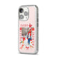 Personalised Christmas Moments iPhone 14 Pro Glitter Tough Case Silver Angled Image