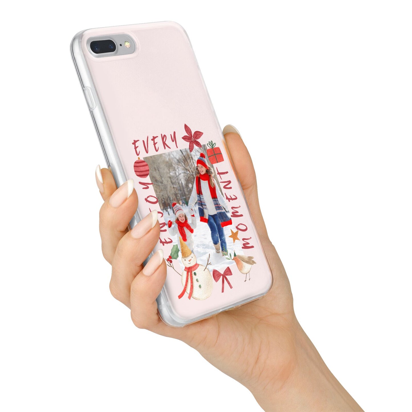 Personalised Christmas Moments iPhone 7 Plus Bumper Case on Silver iPhone Alternative Image