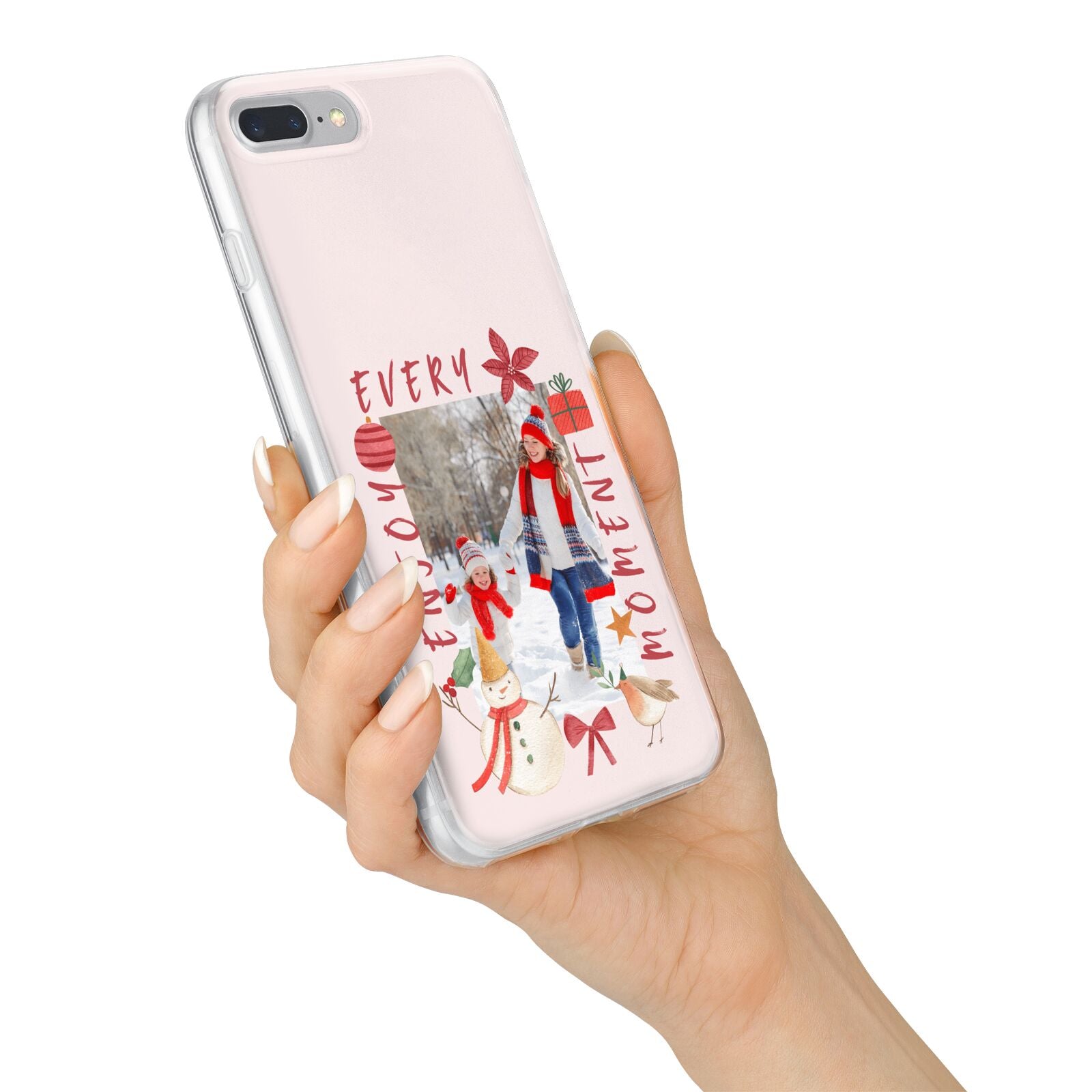 Personalised Christmas Moments iPhone 7 Plus Bumper Case on Silver iPhone Alternative Image