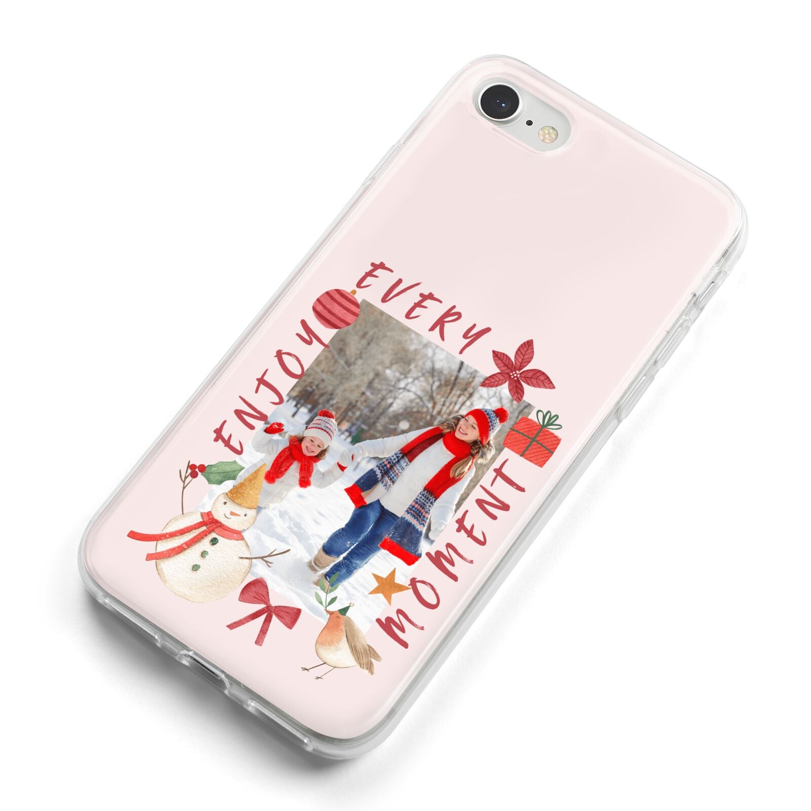 Personalised Christmas Moments iPhone 8 Bumper Case on Silver iPhone Alternative Image
