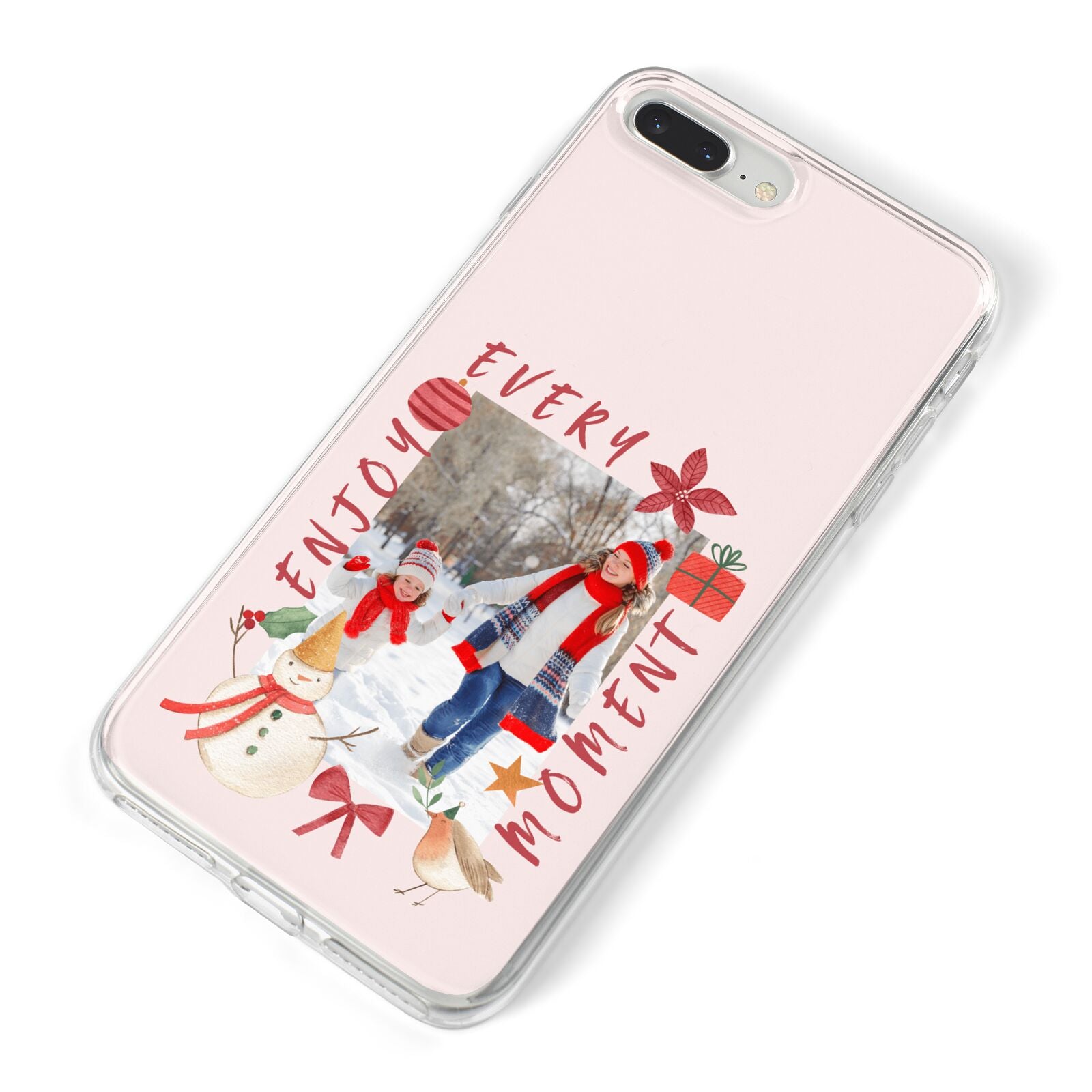 Personalised Christmas Moments iPhone 8 Plus Bumper Case on Silver iPhone Alternative Image